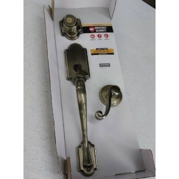 Kwikset Arlington Single Cylinder Handleset w/Lido Lever 800ANXLL Satin Nickel - Picture 2 of 7